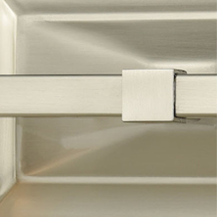 Atlas Lighting Sinclair 15'' Wide 2Lt Vanity Light, Nickel/White