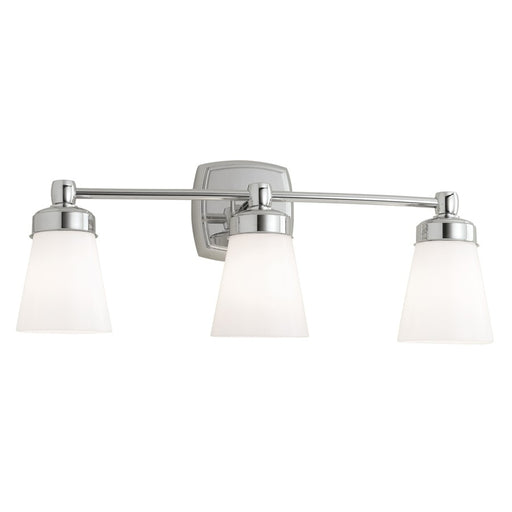 Atlas Lighting Soft Square 22.25'' Wide 3Lt Vanity Light, Chrome