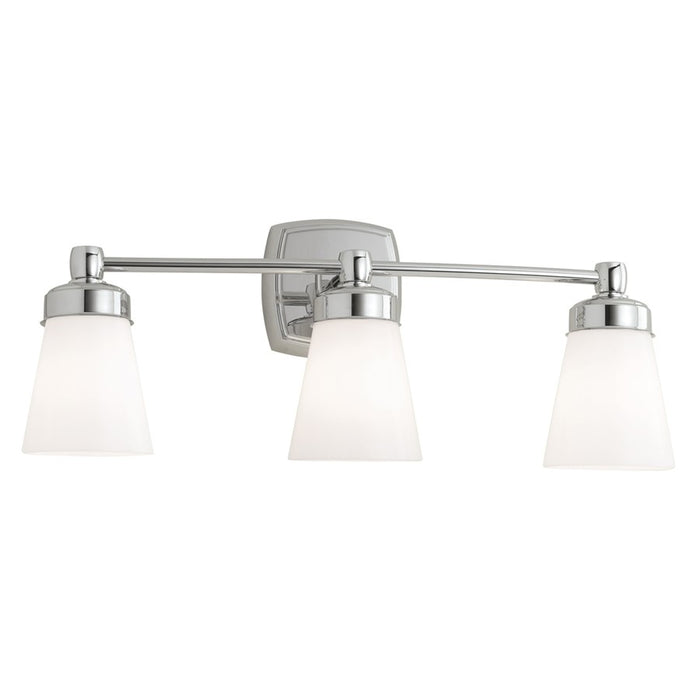Atlas Lighting Soft Square 22.25'' Wide 3Lt Vanity Light, Chrome