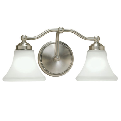 Atlas Lighting Soleil 17.5'' Wide 2Lt Vanity Light, Nickel/White