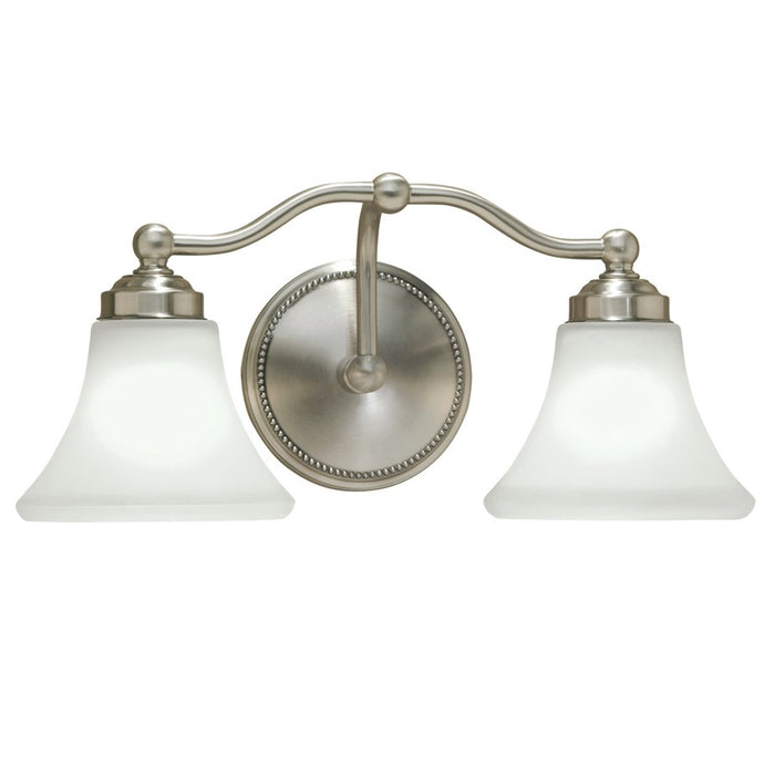 Atlas Lighting Soleil 17.5'' Wide 2Lt Vanity Light, Nickel/White