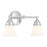 Atlas Lighting Sofia 16.5'' Wide 2Lt Vanity Light, Chrome/White