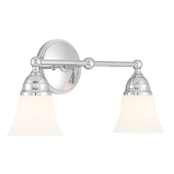 Atlas Lighting Sofia 16.5'' Wide 2Lt Vanity Light, Chrome/White