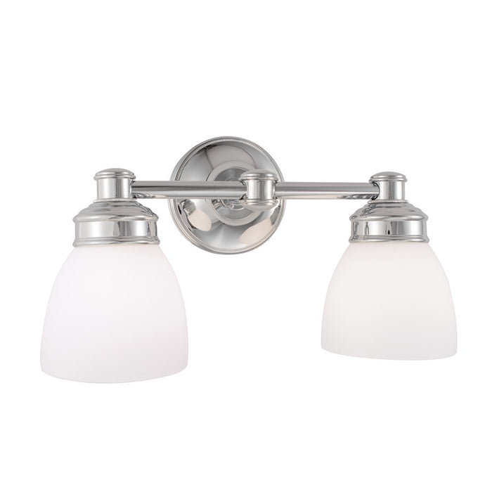 Atlas Lighting Spencer 14.75'' Wide 2Lt Sconce, Chrome/White