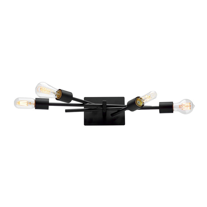 Atlas Lighting Stick 21.25'' Wide 4Lt Vanity Light, Matte Black