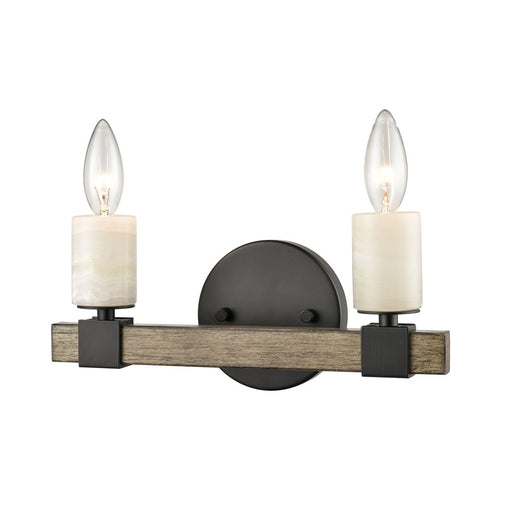 Atlas Lighting Stone Manor 12'' Wide 2Lt Vanity Light, Matte Black