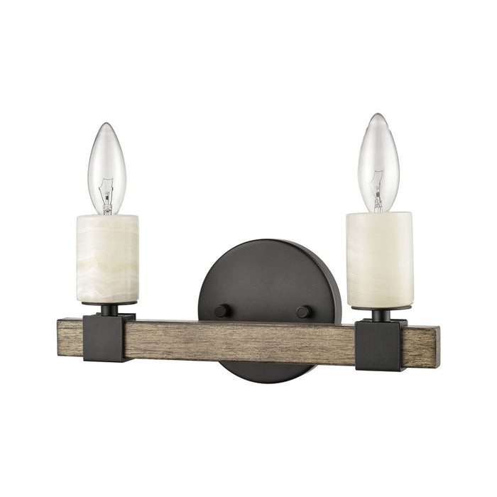 Atlas Lighting Stone Manor 12'' Wide 2Lt Vanity Light, Matte Black