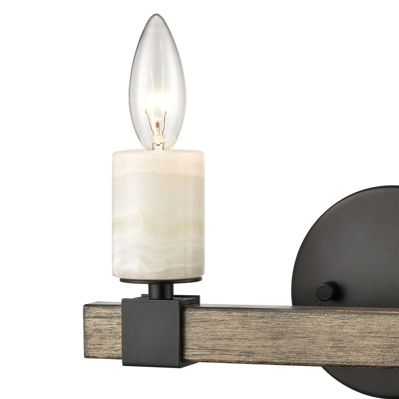 Atlas Lighting Stone Manor 12'' Wide 2Lt Vanity Light, Matte Black