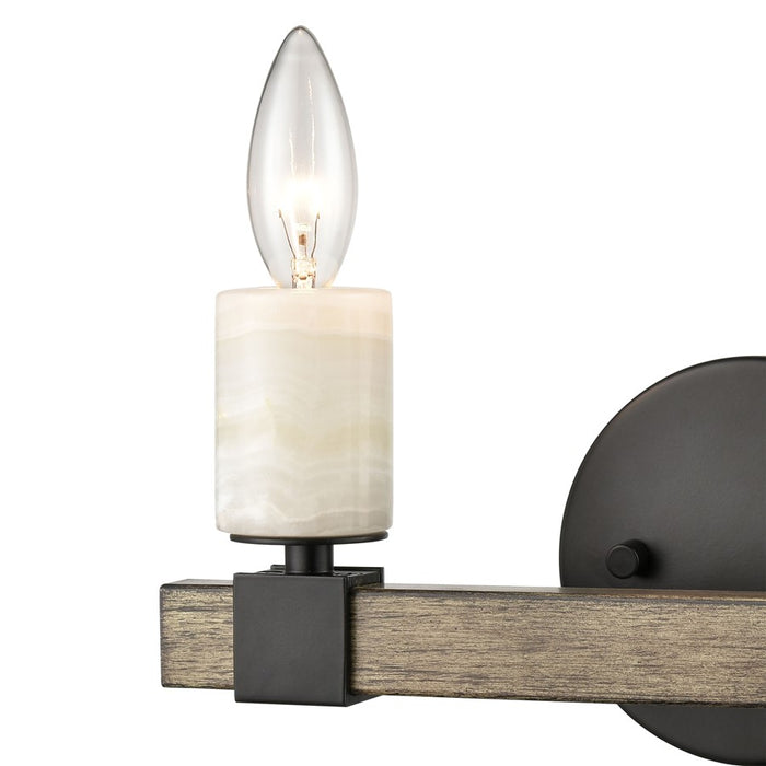Atlas Lighting Stone Manor 12'' Wide 2Lt Vanity Light, Matte Black