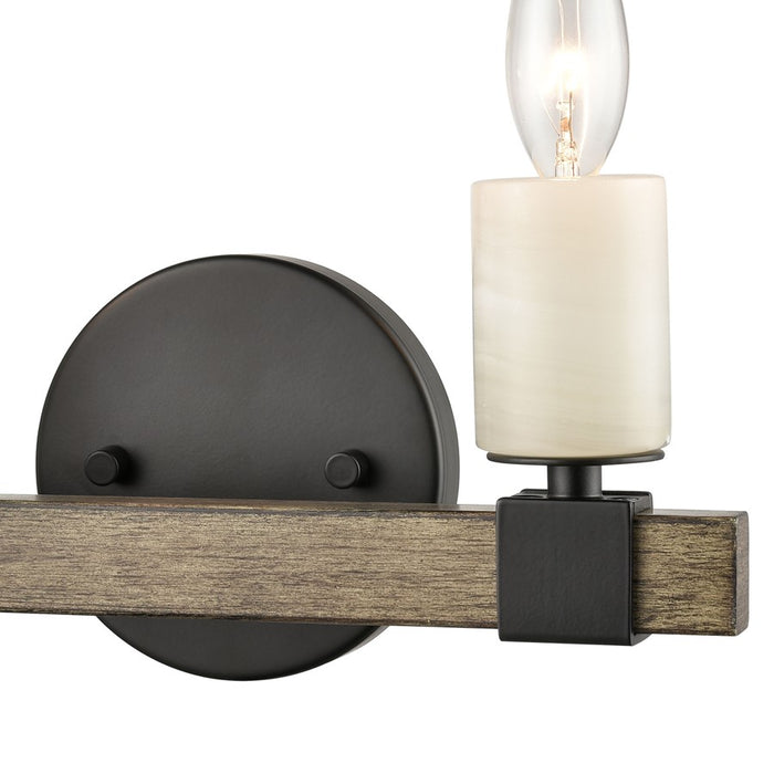 Atlas Lighting Stone Manor 12'' Wide 2Lt Vanity Light, Matte Black