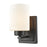 Atlas Lighting Summit Place 9'' High 1Lt Sconce, Bronze/White