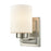 Atlas Lighting Summit Place 9''H 1Lt Sconce, Brushed Nickel/White