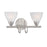 Atlas Lighting Tia 15.75''W 2Lt Vanity Light, Matte Nickel/White