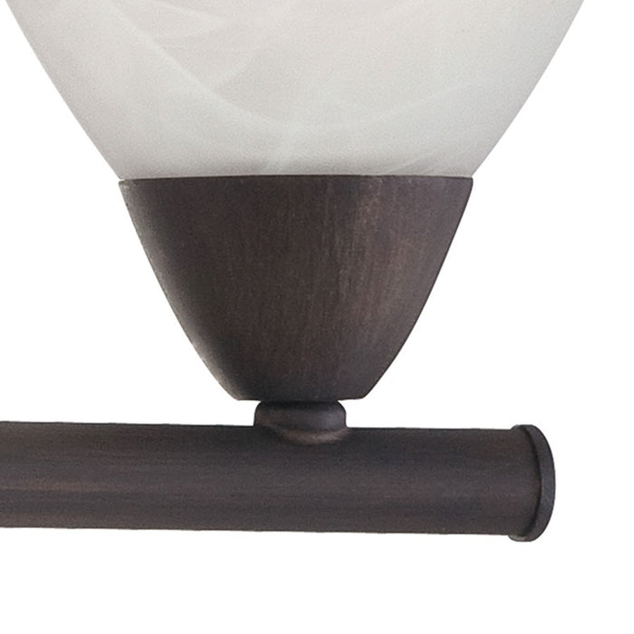 Atlas Lighting Tia 22.5''W 3Lt Vanity Light, Painted Bronze/White