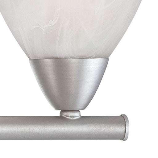 Atlas Lighting Tia 22.5'' Wide 3Lt Vanity Light, Matte Nickel/White