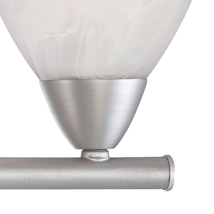 Atlas Lighting Tia 22.5'' Wide 3Lt Vanity Light, Matte Nickel/White