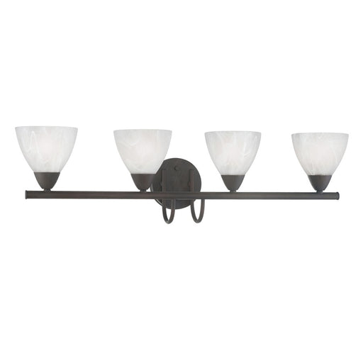 Atlas Lighting Tia 30.75'' Wide 4Lt Vanity Light, Bronze/White