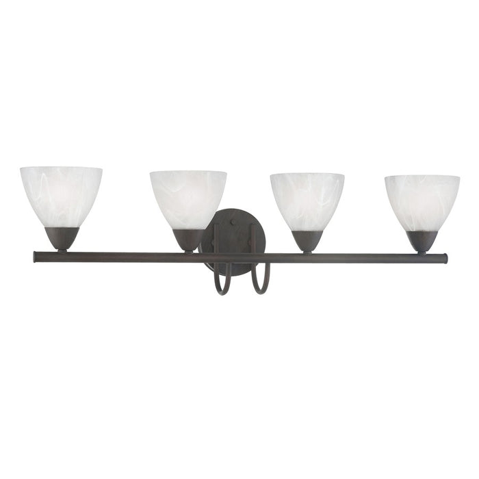 Atlas Lighting Tia 30.75'' Wide 4Lt Vanity Light, Bronze/White
