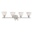 Atlas Lighting Tia 30.75''W 4Lt Vanity Light, Matte Nickel/White
