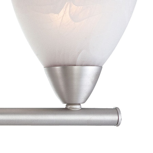 Atlas Lighting Tia 30.75''W 4Lt Vanity Light, Matte Nickel/White