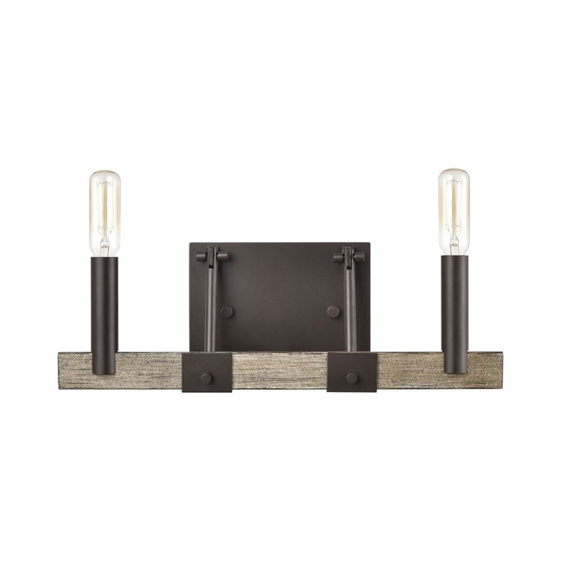Atlas Lighting Transitions 14in 2-Light Vanity Light | Transitional Oil Rubbed Bronze and Aspen Metal | Bathroom Vanity & Powder | Model WL11458-BZ