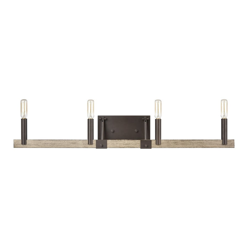 Atlas Lighting Transitions 32in 4-Light Vanity Light | Transitional Oil Rubbed Bronze and Aspen Metal | Bathroom Vanity & Powder | Model WL11460-BZ