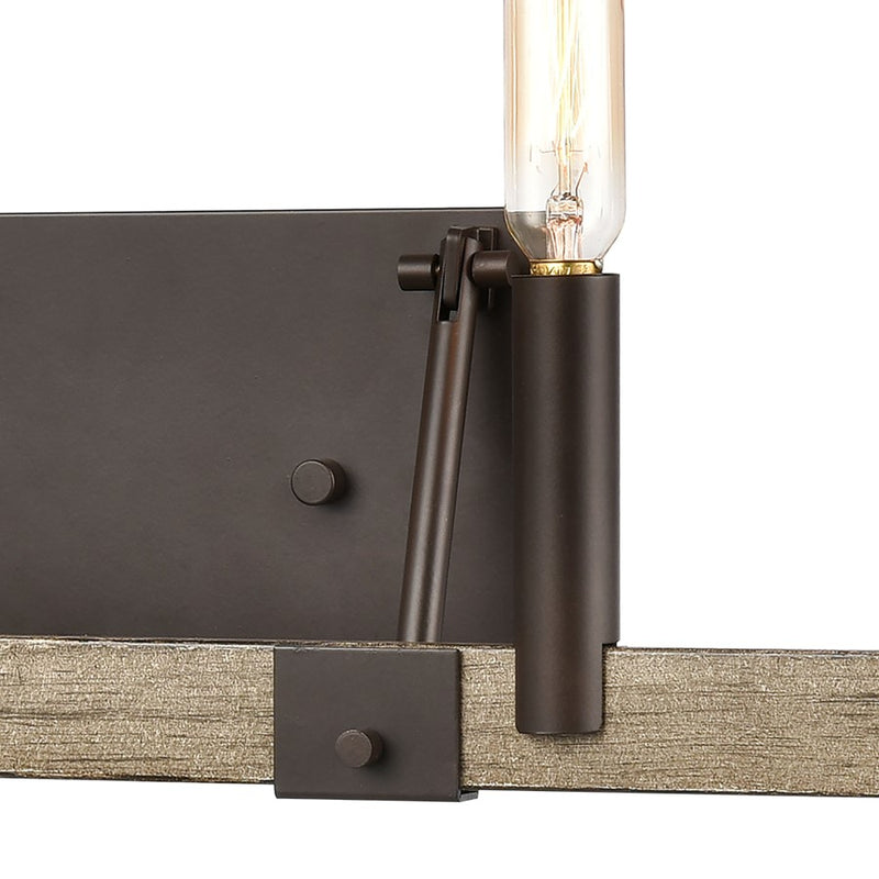 Atlas Lighting Transitions 32in 4-Light Vanity Light | Transitional Oil Rubbed Bronze and Aspen Metal | Bathroom Vanity & Powder | Model WL11460-BZ
