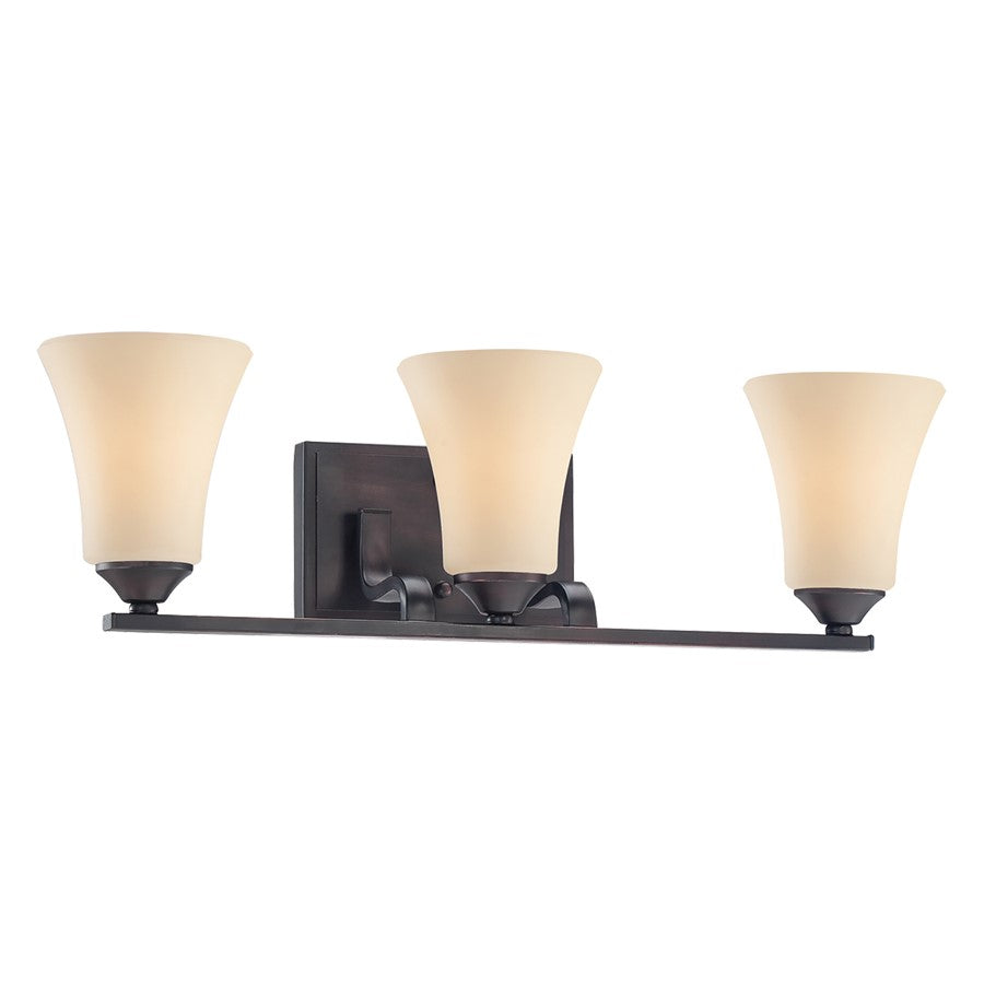 Atlas Lighting Treme 23''W 3Lt Vanity Light, Espresso/Beige/White