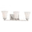 Atlas Lighting Treme 23''W 3Lt Vanity Light, Brushed Nickel/White