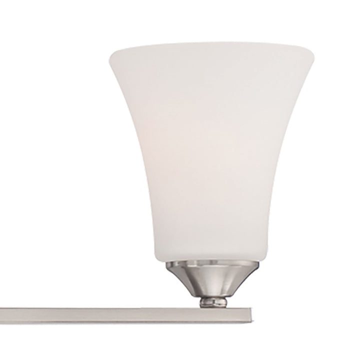 Atlas Lighting Treme 32''W 4Lt Vanity Light, Brushed Nickel/White