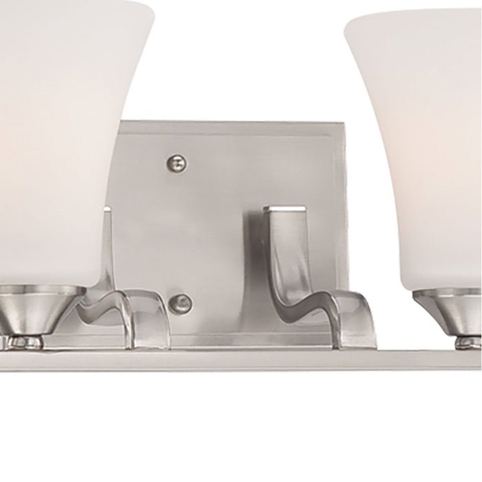 Atlas Lighting Treme 32''W 4Lt Vanity Light, Brushed Nickel/White