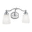 Atlas Lighting Trevi 17''W 2Lt Vanity Light, Brushed Nickel/White