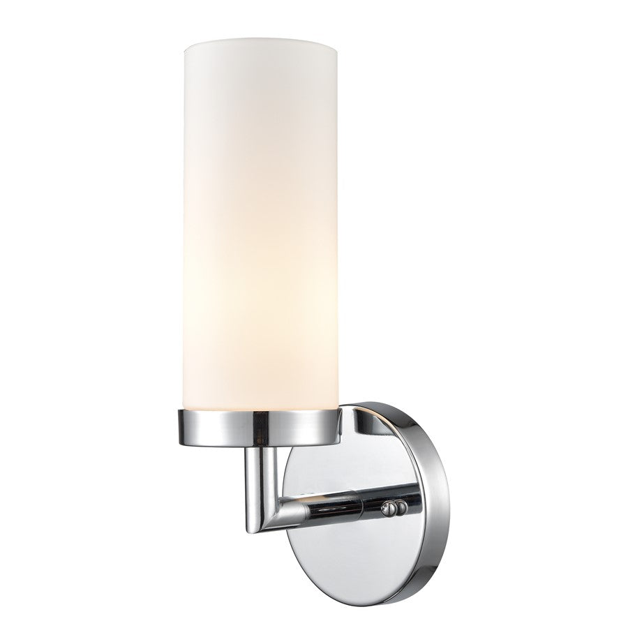 Atlas Lighting Tristen 13'' High 1Lt Sconce, Chrome/White