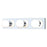 Atlas Lighting Vanity Strips 18''W 3Lt Vanity Light, Chrome/White