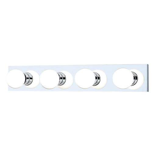 Atlas Lighting Vanity Strips 24''W 4Lt Vanity Light, Chrome/White