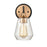 Atlas Lighting Villette 6''W 1Lt Vanity Light, Satin Brass/Clear