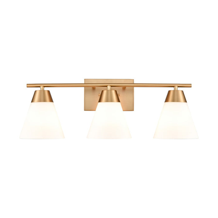 Atlas Lighting Vivica 24''W 3Lt Vanity Light, Brushed Gold/White