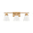 Atlas Lighting Vivica 24''W 3Lt Vanity Light, Brushed Gold/White