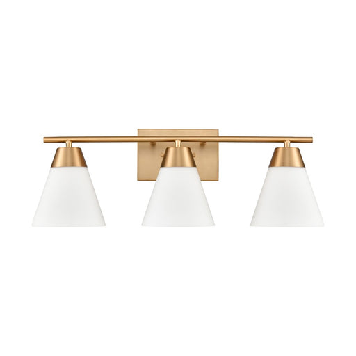 Atlas Lighting Vivica 24''W 3Lt Vanity Light, Brushed Gold/White