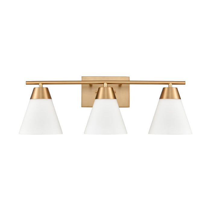 Atlas Lighting Vivica 24''W 3Lt Vanity Light, Brushed Gold/White