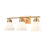 Atlas Lighting Vivica 24''W 3Lt Vanity Light, Brushed Gold/White