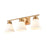 Atlas Lighting Vivica 24''W 3Lt Vanity Light, Brushed Gold/White