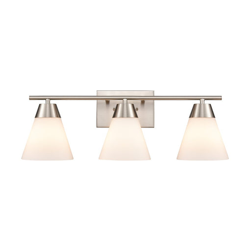Atlas Lighting Vivica 24'' Wide 3Lt Vanity Light, Nickel/White