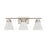 Atlas Lighting Vivica 24'' Wide 3Lt Vanity Light, Nickel/White
