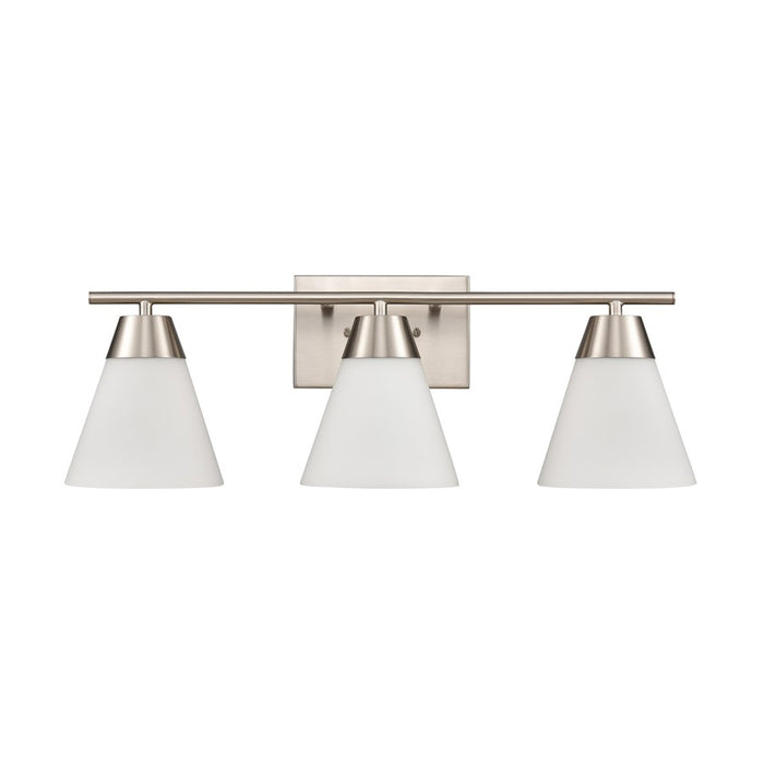 Atlas Lighting Vivica 24'' Wide 3Lt Vanity Light, Nickel/White