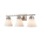 Atlas Lighting Vivica 24'' Wide 3Lt Vanity Light, Nickel/White