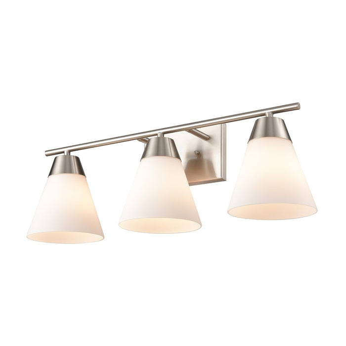 Atlas Lighting Vivica 24'' Wide 3Lt Vanity Light, Nickel/White