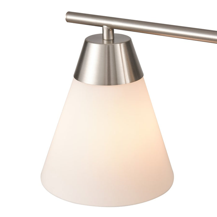 Atlas Lighting Vivica 24'' Wide 3Lt Vanity Light, Nickel/White