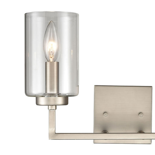 Atlas Lighting West End 14.5'' Wide 2Lt Vanity Light, Nickel/Clear
