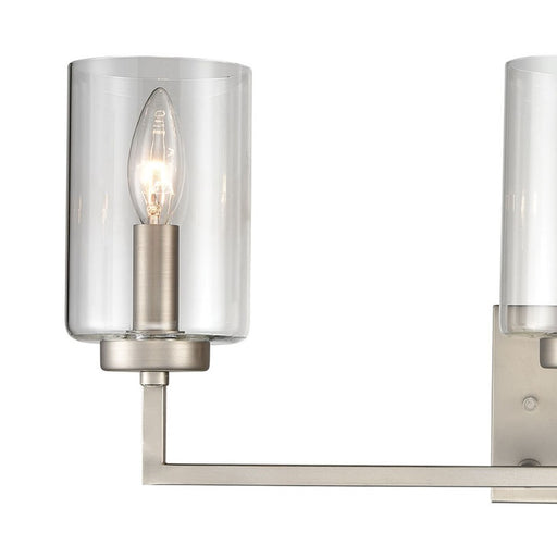 Atlas Lighting West End 23'' Wide 3Lt Vanity Light, Nickel/Clear